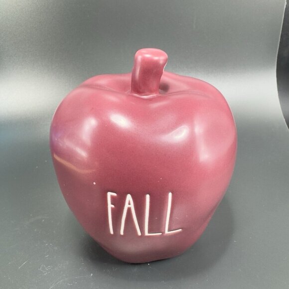 Rae Dunn Decorative Ceramic Apple Figurine Decor Artisan Collection Marked Fall - Picture 1 of 9